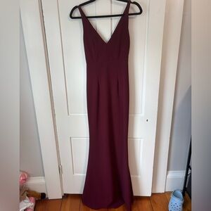Lulu's Deep Burgundy Maxi Dress